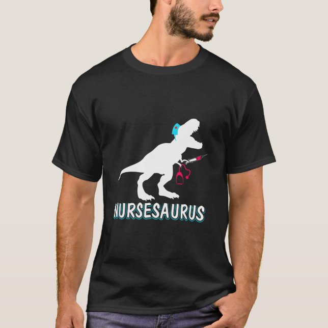 Camiseta Nursesaurus Enfermera Saurio Enfermera Para Rn Lpn (Anverso)