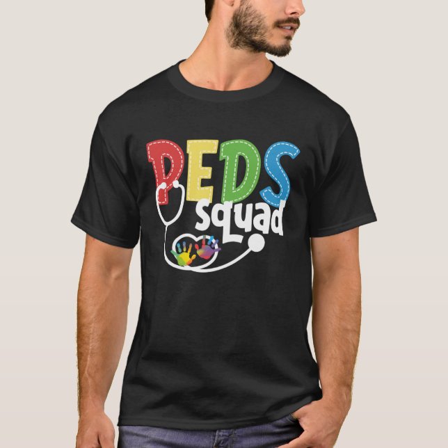 Camiseta Nursing Pediatrician Squads PEDS Nurses (Anverso)