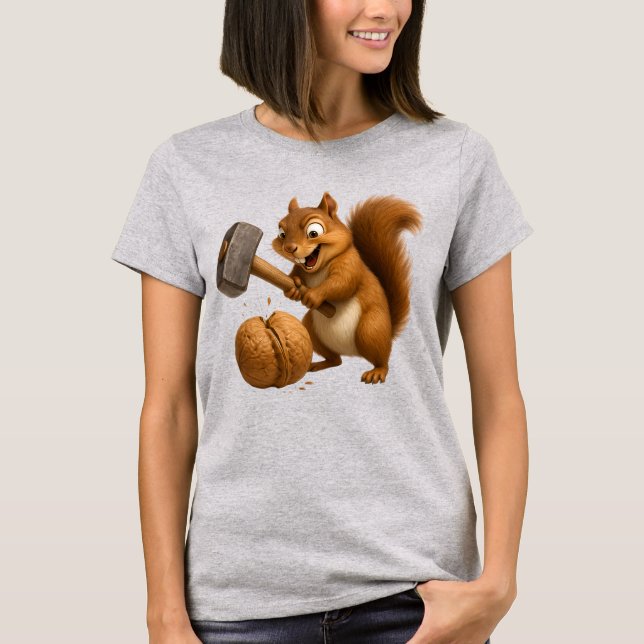 Camiseta "Nut-Smashing Squirrel Tee (Anverso)