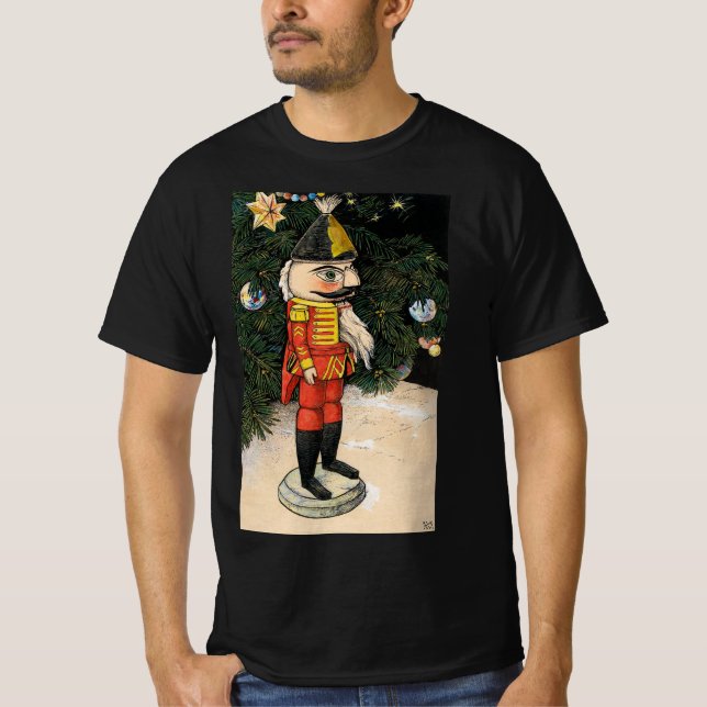 Camiseta Nutcracker de época bajo árbol de Navidad (Anverso)