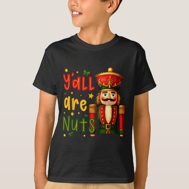 Camiseta Nutcracker Merry Christmas Funny Xmas Pajamas Y'al (Anverso)