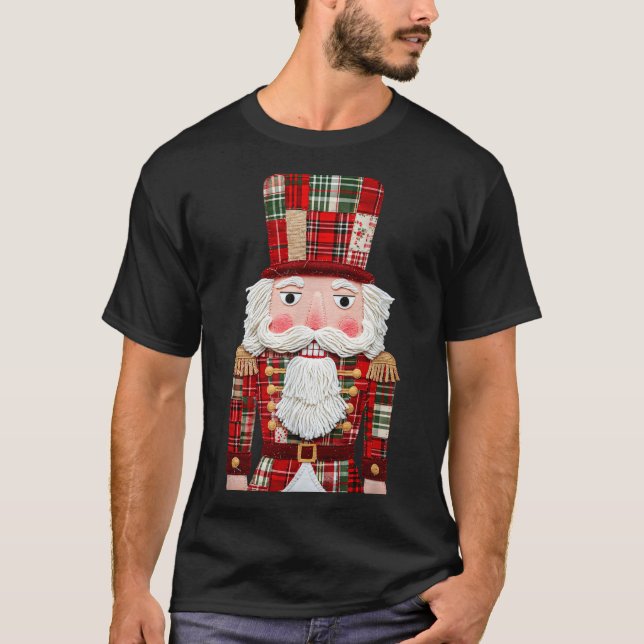 Camiseta Nutcracker Patchwork Merry Christmas Pajamas Men W (Anverso)