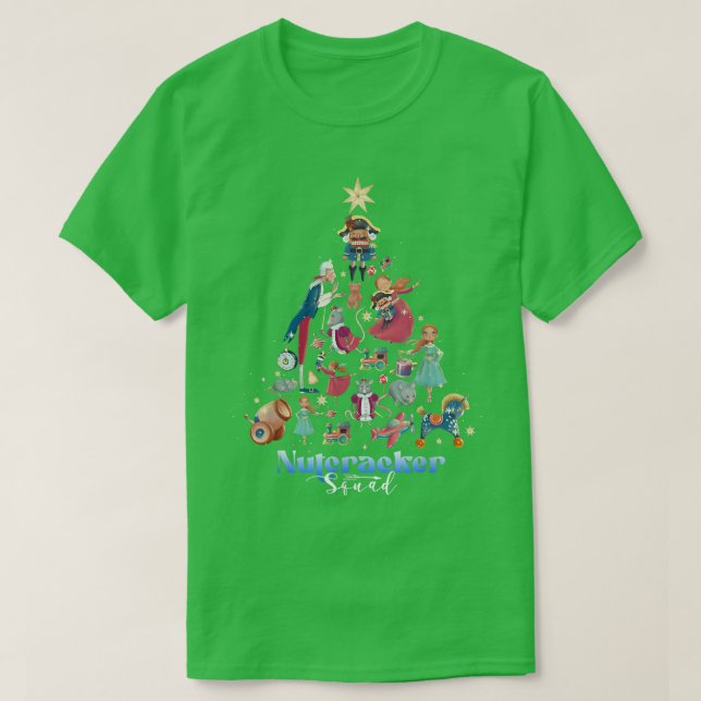 Camiseta Nutcracker Squad Ballet Dance Christmas Tree Xmas  (Diseño del anverso)