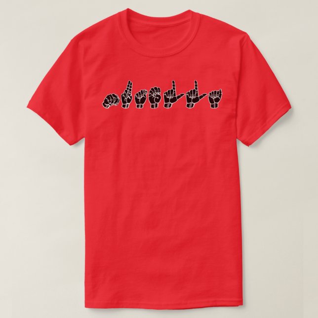 Camiseta NUTELLA ASL Sign Language Design (Diseño del anverso)