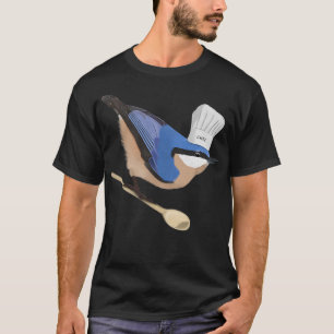 Camiseta Nuthatch Bird Kitchef Gorra Biólogo de cocina