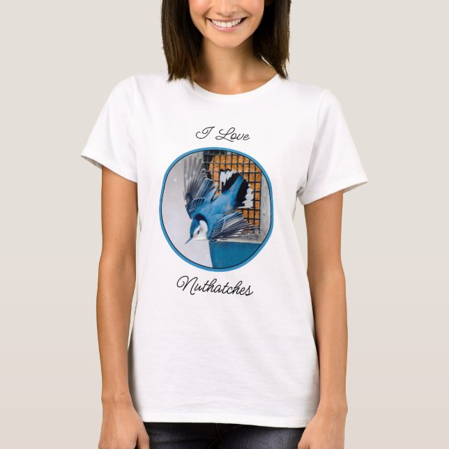 Camiseta Nuthatch blanco en nieve - foto original (Anverso)