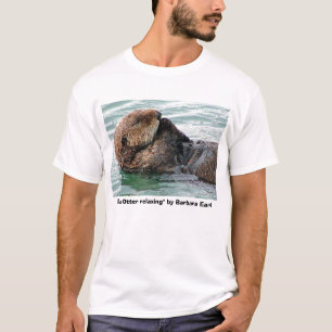 Camiseta nutria 117c, "nutria de mar que se relaja" por el