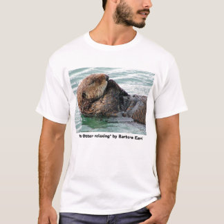 Camiseta nutria 117c, "nutria de mar que se relaja" por el