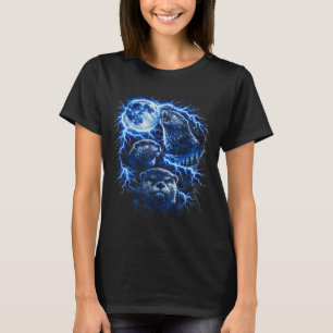 Camiseta Nutria aullando a la luna vintage 90s retro bootle