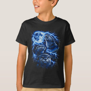 Camiseta Nutria aullando a la luna vintage 90s retro bootle
