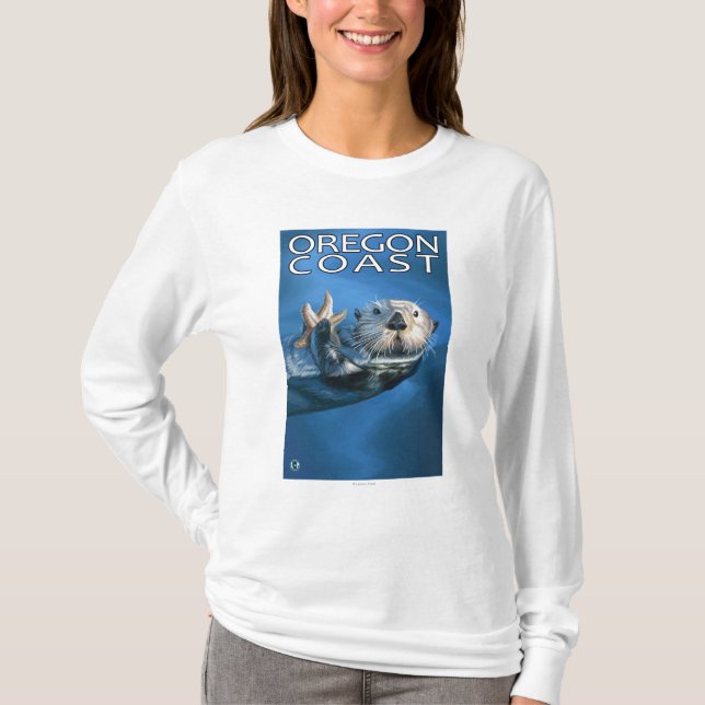 Camiseta Nutria de mar de la costa de Oregon (Anverso)