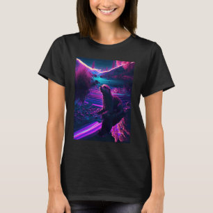 Camiseta Nutria de mar genial synthwave nutria errante