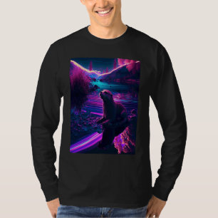 Camiseta Nutria de Mar Guay Synthwave Nutria Errante