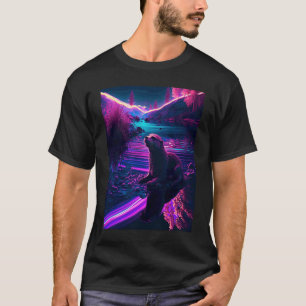 Camiseta Nutria de Mar Guay Synthwave Nutria Errante
