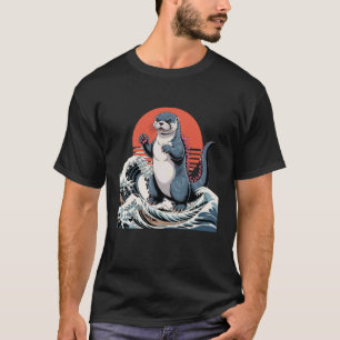 Camiseta Nutria de mar Merch Nutria Arte Japonés Retro Vint