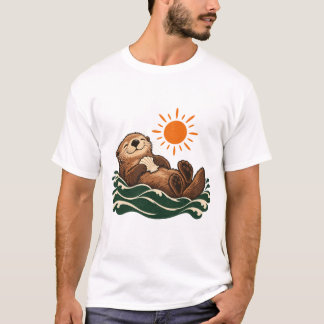 Camiseta Nutria de Mar Relajada Sol y Olas