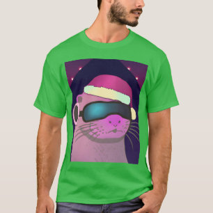 Camiseta Nutria de Navidad con sombrero de Navidad regalo