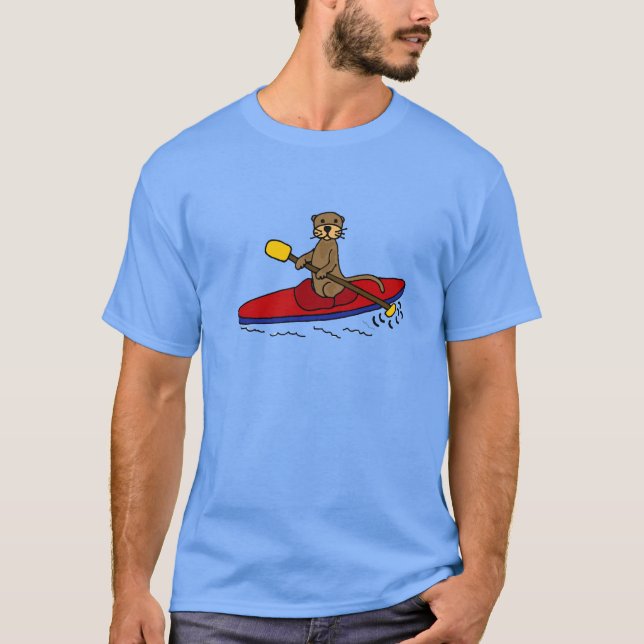 Camiseta Nutria divertida Kayaking (Anverso)
