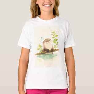 Camiseta Nutria en el Sueño de Madera Flotante