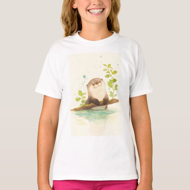 Camiseta Nutria en el Sueño de Madera Flotante (Anverso)