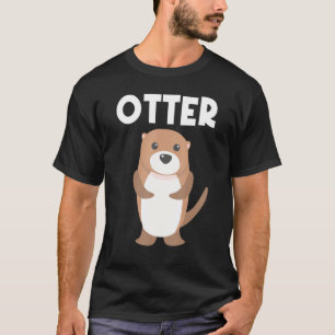 Camiseta Nutria para hombres mujeres cachorro acuático coma