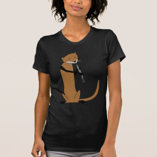 Camiseta Nutria que juega el Oboe
