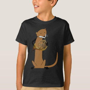 Camiseta Nutria que juega la trompa