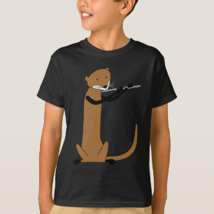 Camiseta Nutria que toca la flauta
