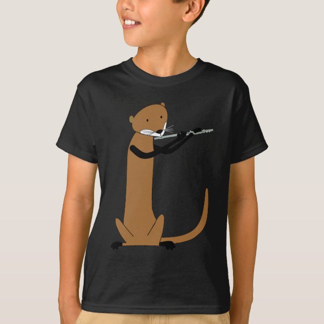 Camiseta Nutria que toca la flauta (Anverso)