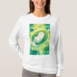 Camiseta Nutria relajándose en una hoja de nenúfar