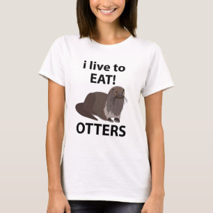 Camiseta Nutrias Me Encanta Comer Nutrias Divertidas