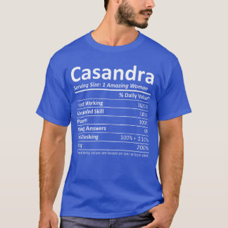 Camiseta Nutrición CASANDRA Nombre Personalizado Divertido