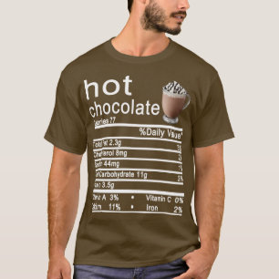 Camiseta Nutrición de chocolate caliente Hechos Funny Acció