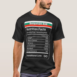 Camiseta Nutrición de papá búlgaro dice que el día del 