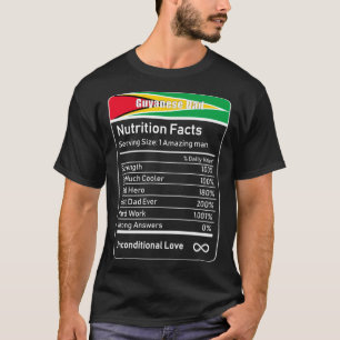 Camiseta Nutrición de papá guyanés hace que regalo del d