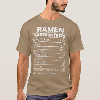 Camiseta Nutrición de Ramen hechos sobre fideos coreanos as