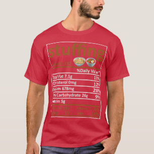 Camiseta Nutrición de relleno Alimentos Hechos Graciosos Ac