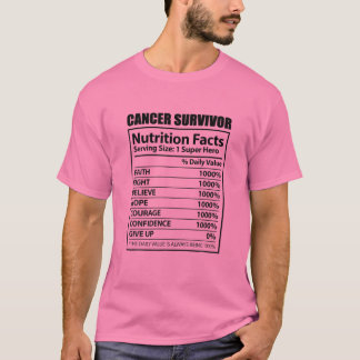Camiseta Nutrición del cáncer Hechos Concienciación sobre e