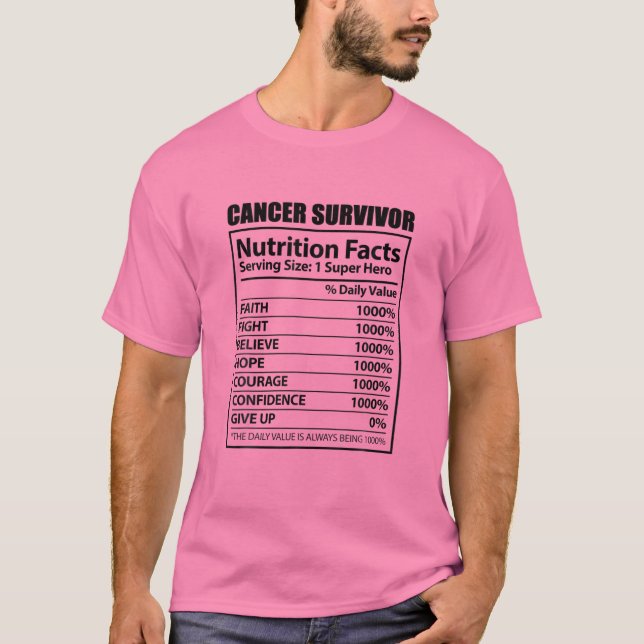 Camiseta Nutrición del cáncer Hechos Concienciación sobre e (Anverso)