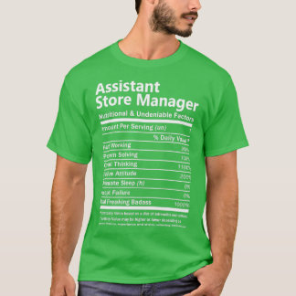 Camiseta Nutrición E Innegable Del Administrador De Tiendas