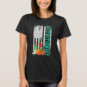 Camiseta Nutricionista Bandera de EE. UU. Dietista Nutrició