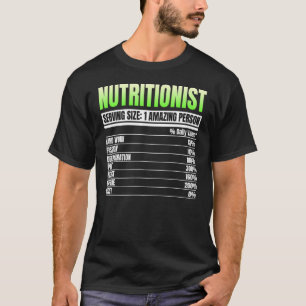 Camiseta Nutricionista Sirviendo al tamaño Dietista Médico