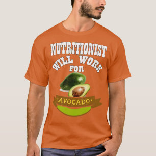 Camiseta Nutricionista trabajará en aguacate