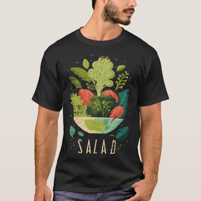 Camiseta Nutritionist Salad for Dietician and Vegan  2 (Anverso)