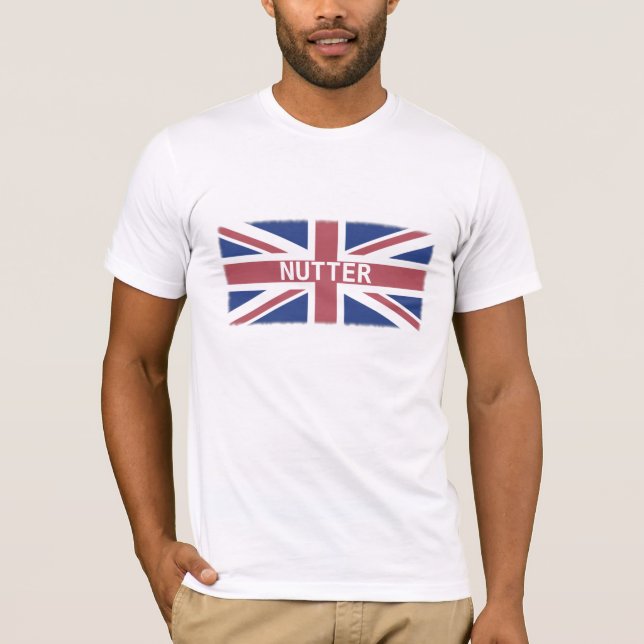 Camiseta Nutter - jerga británica Humor y bandera (Anverso)
