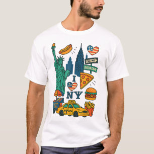 Camiseta Ny Icons, un recuerdo de la ciudad de Nueva York