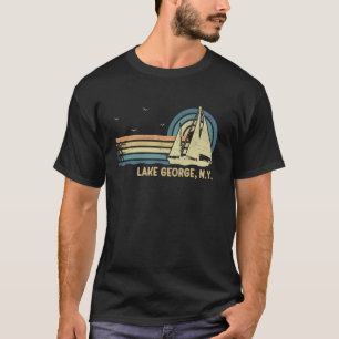 Camiseta NY Lake George Sailing Vintage Sailboat Summer Sai