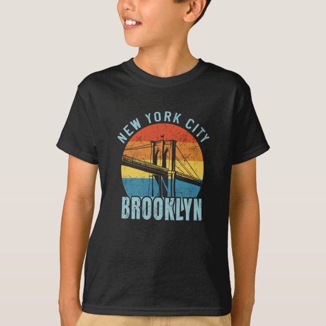 Camiseta NYC Brooklyn Bridge Retro (Anverso)