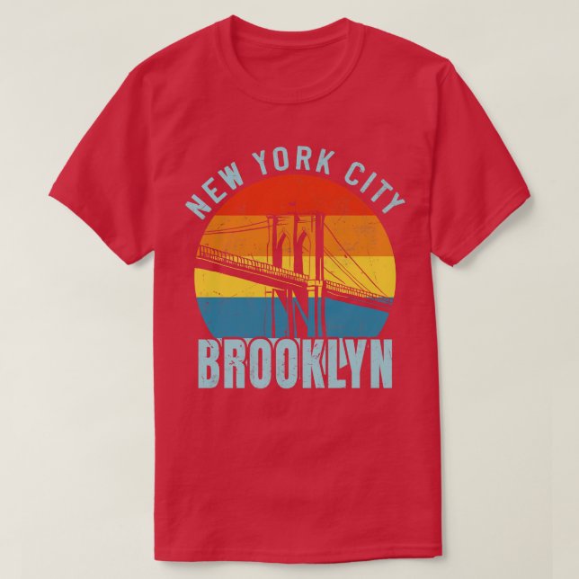 Camiseta NYC Brooklyn Bridge Retro (Diseño del anverso)