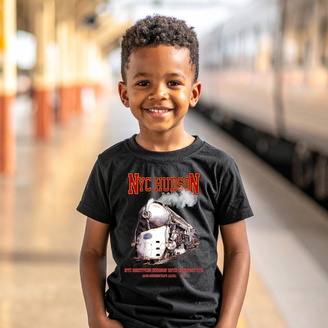 Camiseta NYC Dreyfuss Hudson Loco. 20th Century Limited (NYC Dreyfuss Hudson Locomotive. 20th Century Limited. Boy Basic T-Shirt)
